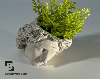 ALEXANDER FACE PLANTER - Alexander The Great  - Head Planter - Sculpture Planter - Alexander Macedonia - Home Decoration - Home Decor