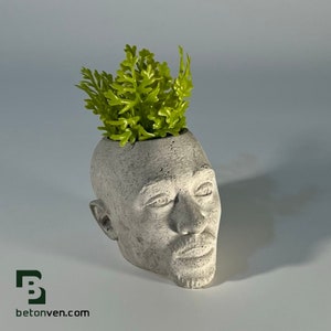 Vaso de concreto 2Pac: decoração com música rap Makaveli