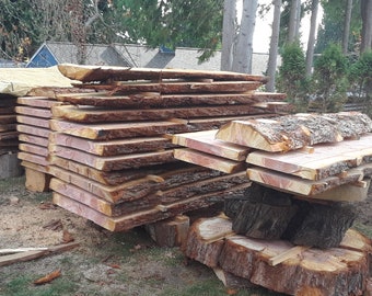 Rare and Special Huge Sequoia Slabs Locally Sourced Dry and Ready!