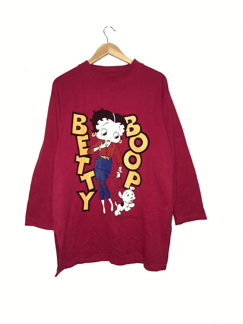 Vintage Betty Boop Sweatshirt Jumper pullover Large size