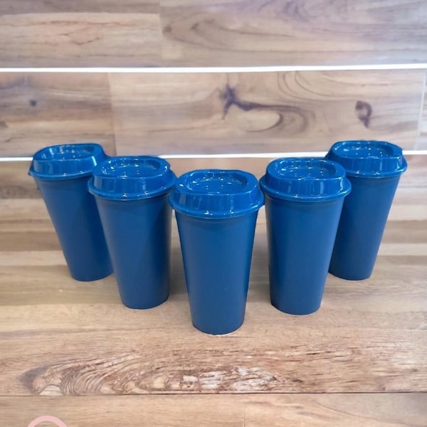 Dark Blue Reusable Hot Coffee Cup 16oz. Travel Cup