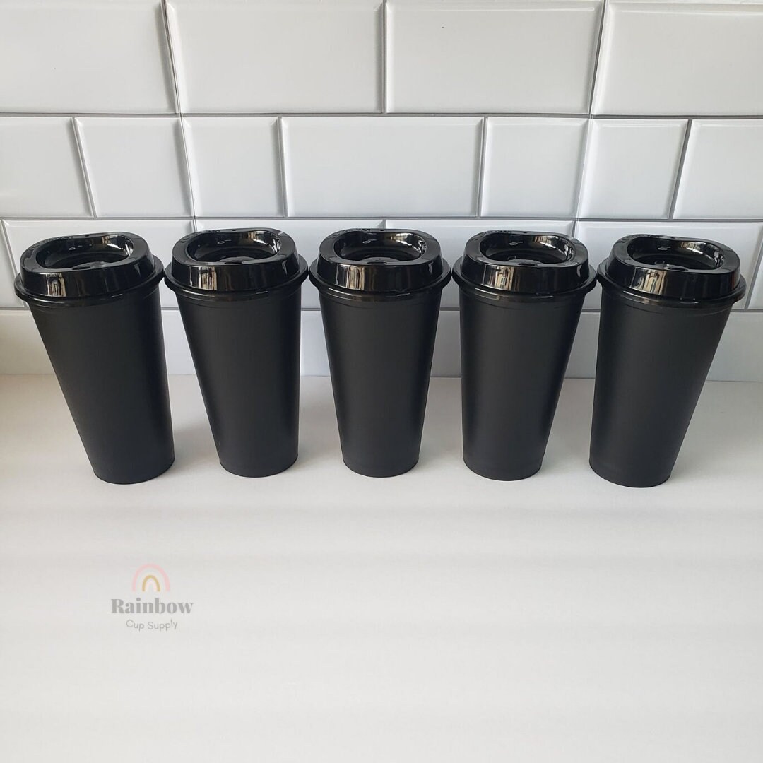  Matte Black Tumbler - Coffee Mug - Travel Mug - Double Wall  Stainless Steel Cup with straw, 16oz : Home & Kitchen