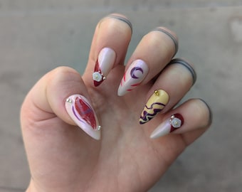 Sesshomaru Press On Nails-Reuseable Manicure-Anime Press On Nails-Nail Art-Inuyasha