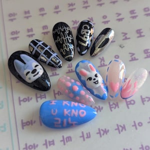 SKZOO Press On Nails-Reuseable Manicure- Press On Nails-Nail Art-Stray Kids-SKZ