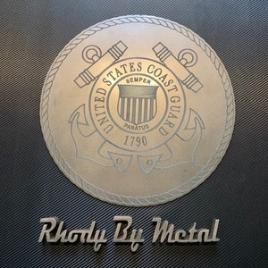 Coast Guard Seal Engraved & Plasma Cut Steel