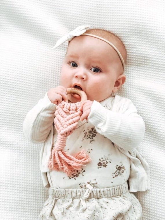macrame teething ring