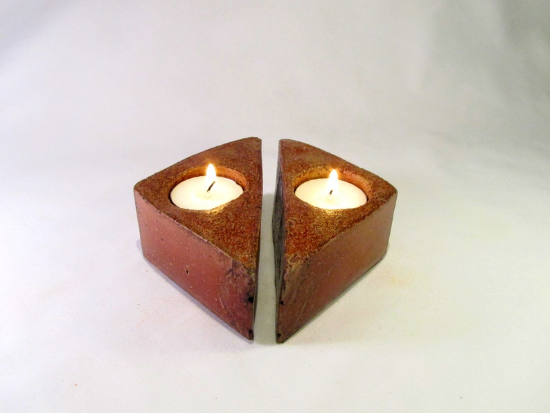 Triangle Set of 2 CANDLE HOLDERS for tea lights Custom Etsy