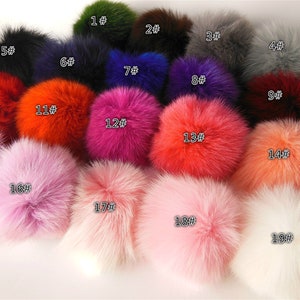 9 CM 3,6 zoll Natur Fuchs Pelz Pompom DIY Zubehör für Hüte Mützen Cap Frauen Schuhe Pelz Ball Plüsch Schlüsselanhänger