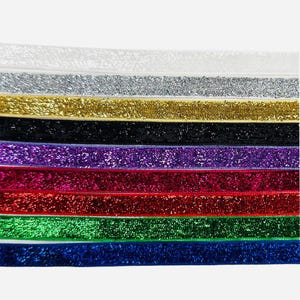 10 yards 3/8 pollici nastro di velluto glitterato metallico singolo lato scintillante nastro per artigianato fiocco per capelli decorazione matrimonio regalo di Natale