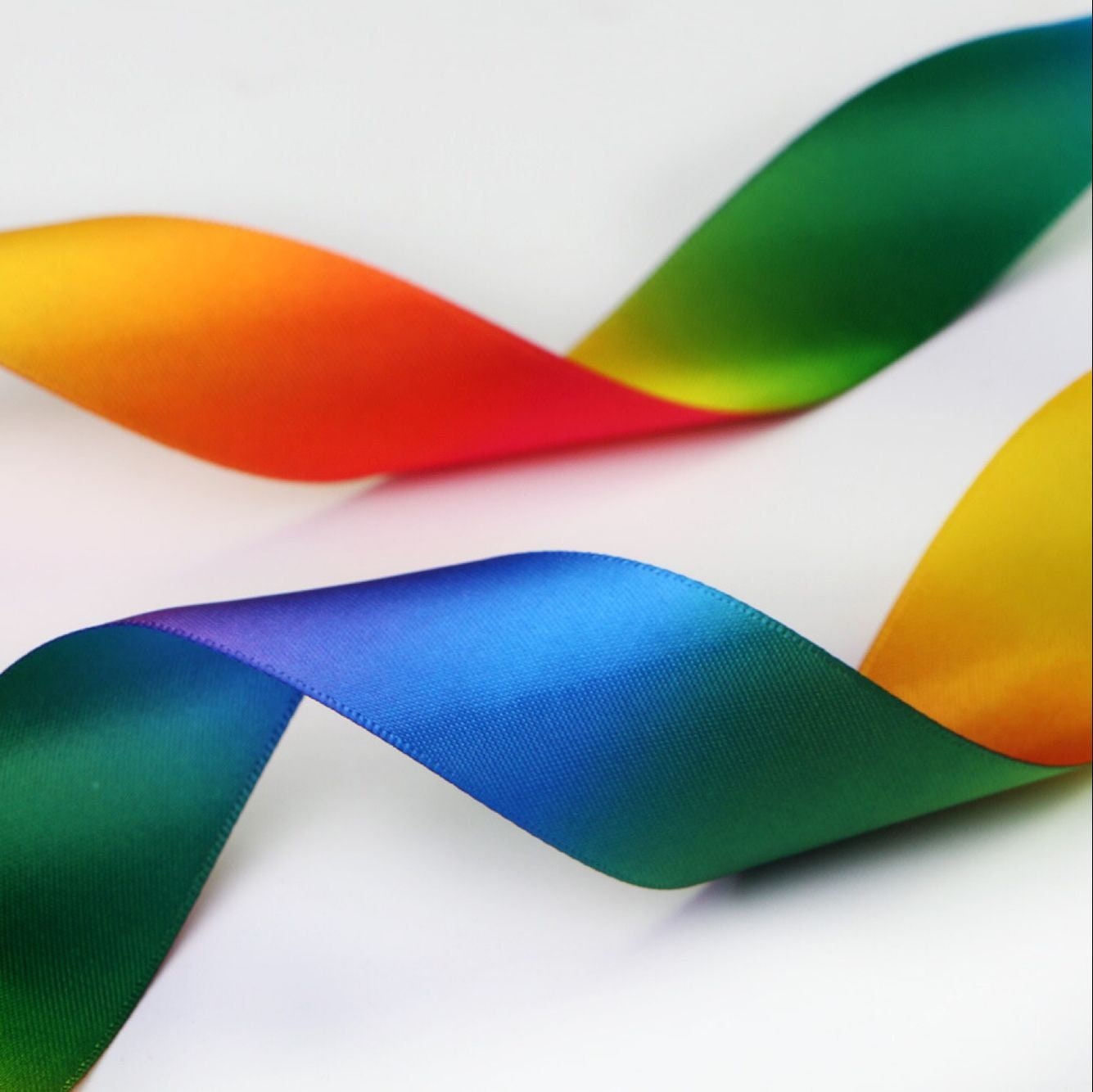 3/8'' 1'' 1 1/2'' 5 Yards Rainbow Ribbon Double Sided Printed Grosgrain ...