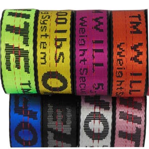 1,4 Zoll 35 mm Dickes Webband, Alphabet-Jacquard-Band, Gürtelband, Buchstabenbänder Bekleidungszubehör