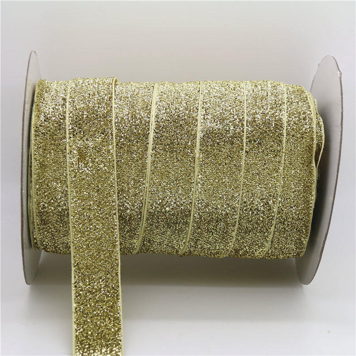 Gold Glitter Ribbon Yellow ribbon Metallic Gold Glitter Craft Etsy