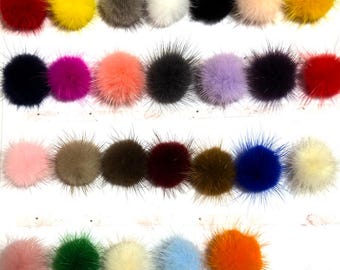 35cm Mink Fur Ball Fur Pom Pom for Jewelry Making for Shoes Clothes Earrings Ring/Jewelry Accessories Materials