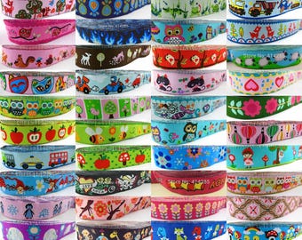 5/8" 7/8" Woven ribbon, jacquard Ribbon