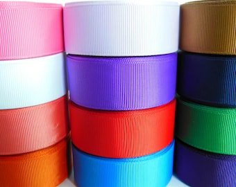 Cinta de grogrén lisa, suministros para lazos para el cabello, 10 yardas