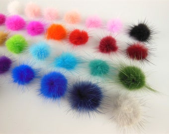 Mink Fur Ball 50 pcs 30 mm fur pompom DIY for Headbands Craft Jewellery Mink Fur Ball 50 pcs 30 mm fur pompom DIY for Headbands Craft Jewellery