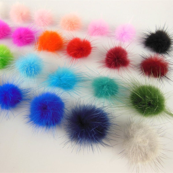 10 pieces Mink Fur Ball Fur Pom Pom for Jewelry Making for Shoes Clothes Earrings Ring/Jewelry Accessories Materials