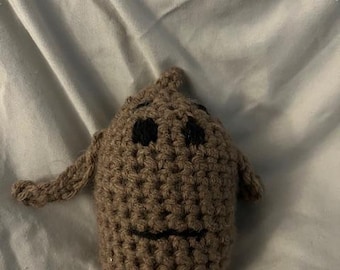 Peluche Bubby tejido a ganchillo, peluche marrón hecho a mano