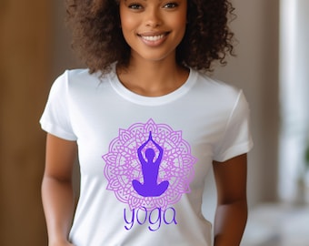 Regalo para mamás que practican yoga: camiseta unisex de manga corta