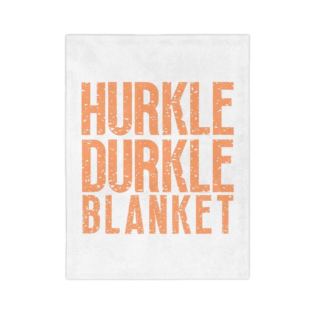 Hurkle Durkle Velveteen Microfiber Blanket Salmon on White Super Soft ...