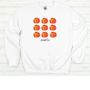 9 Pumpkins Welcome Fall Celebrate Autumn Adult Unisex Sweatshirt