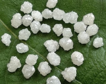 10 karaat lot natuurlijke witte ruwe diamant, witte ruwe diamant, ongeslepen diamant, losse witte diamant, conflictvrije diamanten, 2,0 tot 3,0 MM grootte