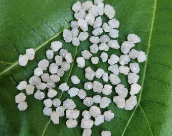 Natuurlijke witte ruwe diamant, witte ruwe diamant, ongeslepen diamant, unieke losse diamant, conflictvrije diamanten, 2,0 tot 3,0 mm, maat 4,00 karaat