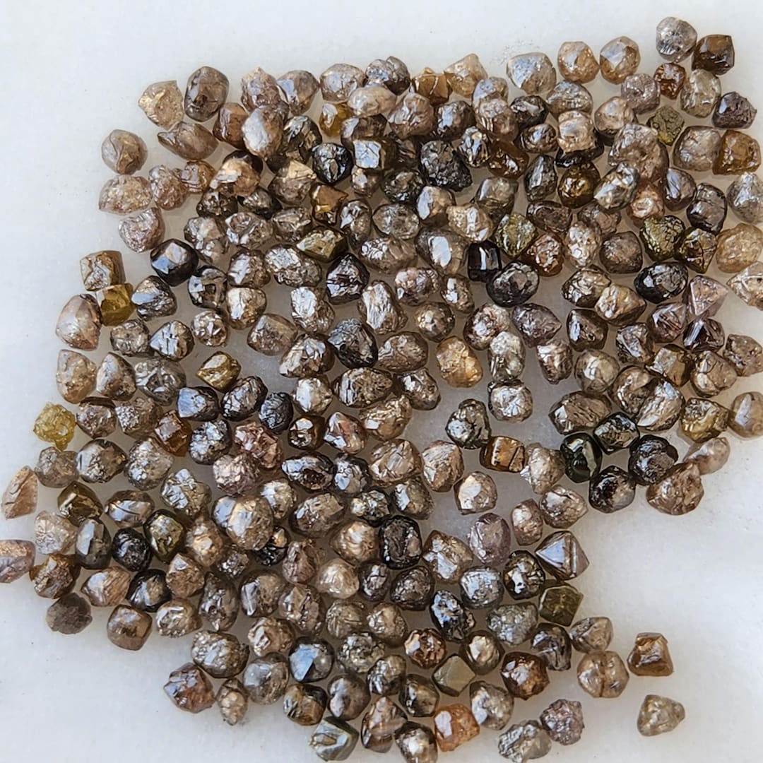 Rough Diamond, 5.00 Ct 2.0 to 3.0 MM Natural Chocolate Brown Color ...