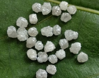 Lote de diamantes en bruto naturales de más de 5,00 quilates, diamante suelto de color plata blanca sin tratar, diamantes en bruto blancos sin cortar al por mayor, de 2,50 a 3,50 mm