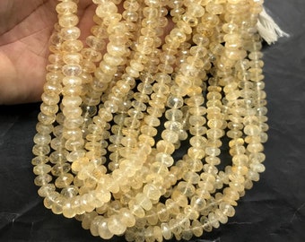 Naturalne Cytrynowe Powlekane Rondelle Koraliki AAA Cytrynowe Fasetowane Rondelle 13"Strand Cytrynowe Fasetowane Rondelle Koraliki Hurtowa Biżuteria z Kamieniami Szlachetnymi