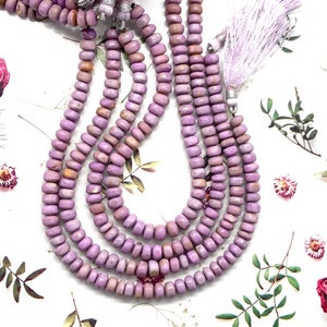 Natural Phosphosiderite Rondelle Bead AAA Phosphosiderite Smooth Rondelle10&quot;Strand Phosphosiderite Polish Rondelle Wholesale Gemstone Jewels