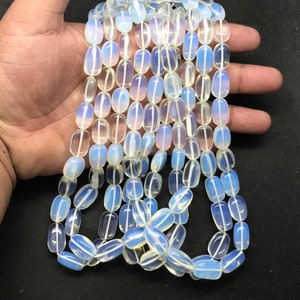 Natural Opalite Nuggets Beads AAA Opalite Smooth Nuggets 16&quot;Strand Rainbow Opalite Smooth Tumbled Bead Wholesale Gemstone For Jewelry Making
