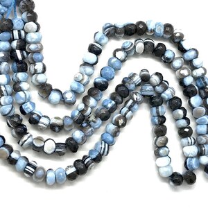 Boulder Opal Rondelle Bead AAA Opal Faceted Rondelle 16&quot;Strand Boulder Opal Hand Faceted Rondelle 8MM Wholesale Gemstone Jewelry Making Bead