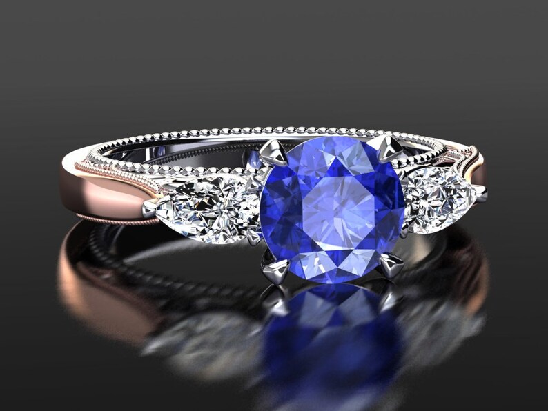 Tanzanite Engagement Ring Tanzanite and Diamond Engagement Etsy UK