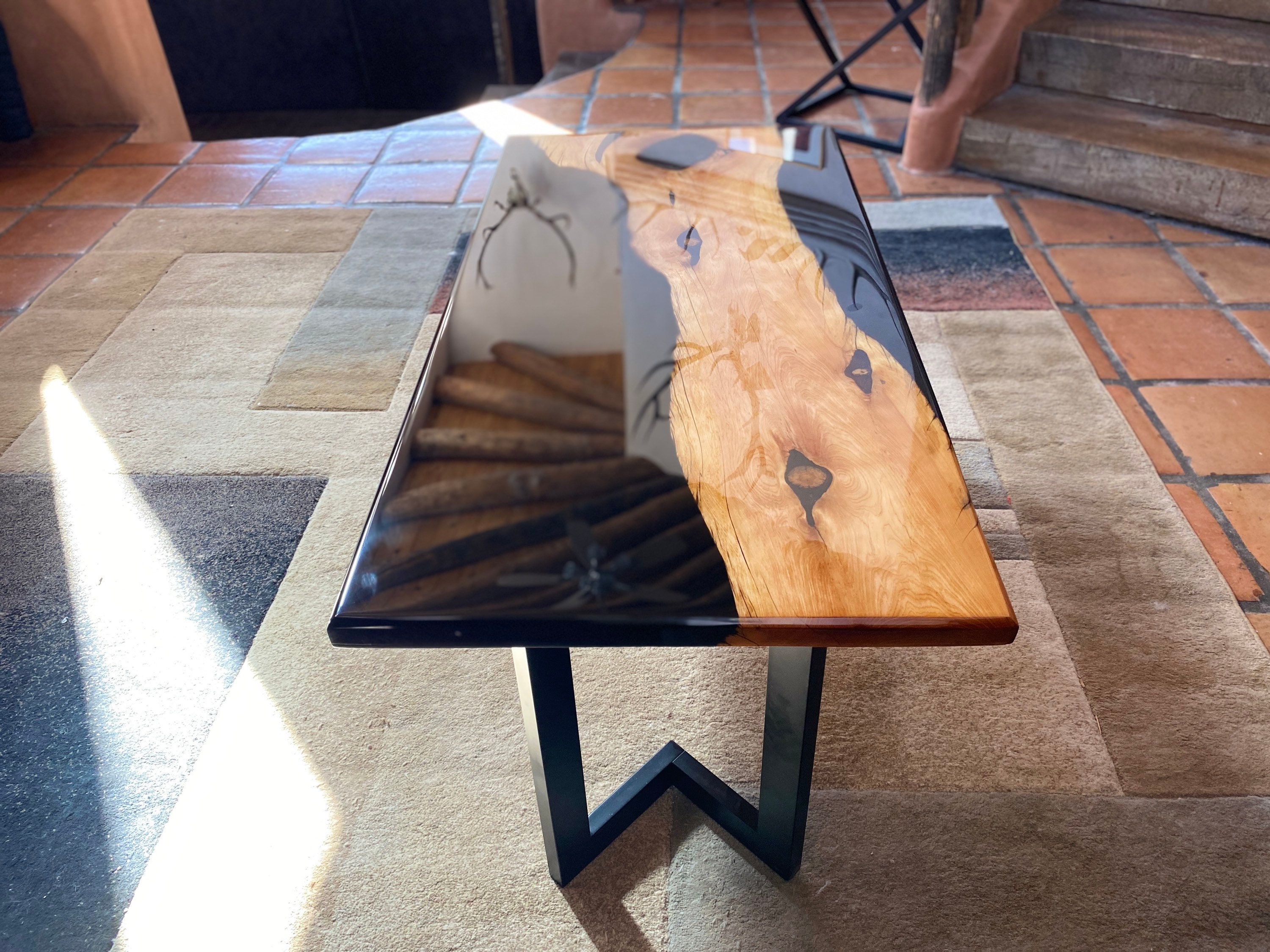 Stunning Epoxy Resin Live Edge Coffee Table Etsy