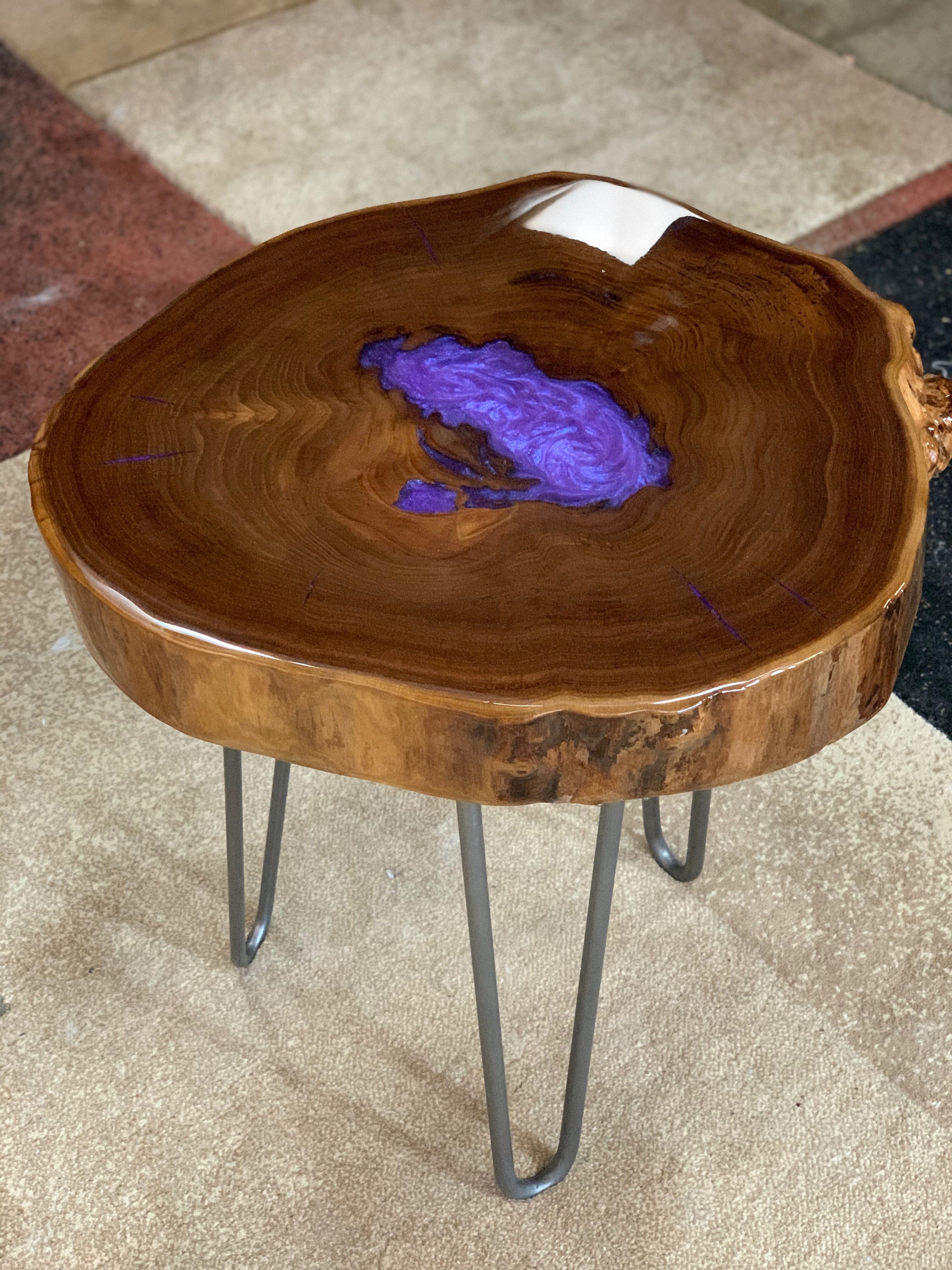 Live Edge End Table Etsy