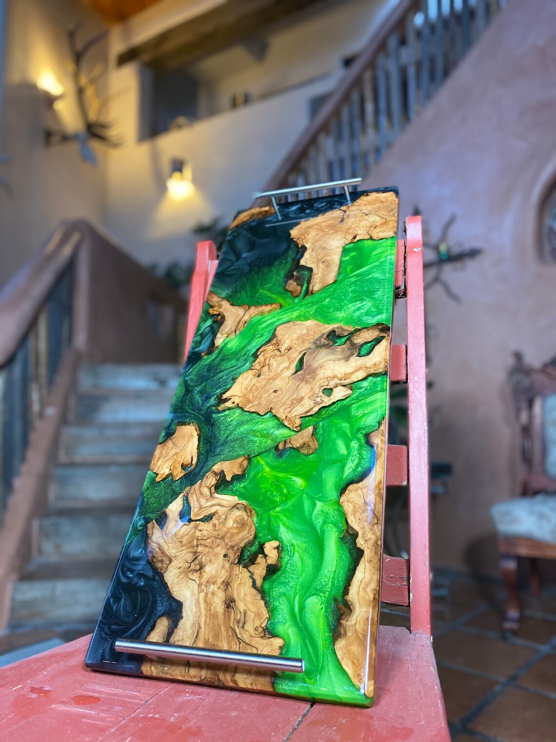 Stunning Epoxy Resin Live Edge Bathtub Tray Etsy