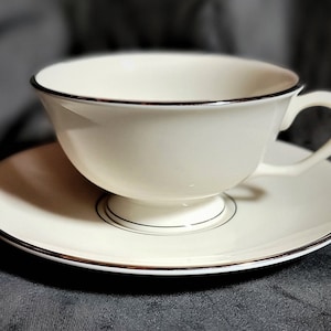 MINT Cup & Saucer Set Never Used! Vintage Pickard China Made in USA Juliet Pattern Number 1125 1978
