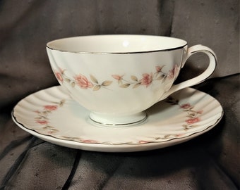 Royal M-Mita Cup & Saucer by Saji Japan Theresa 718 Vintage  1970s