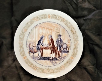 Lafayette Legacy D'Arceau Limoges Vintage Plates #1 through #7 1974