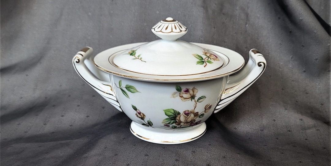 Sugar Bowl & Lid Lynmore Fine China Golden Rose Made in Japan Etsy