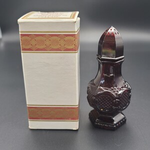 Salt Shaker with Cologne and Box Avon Cape Cod Ruby 1975-1993