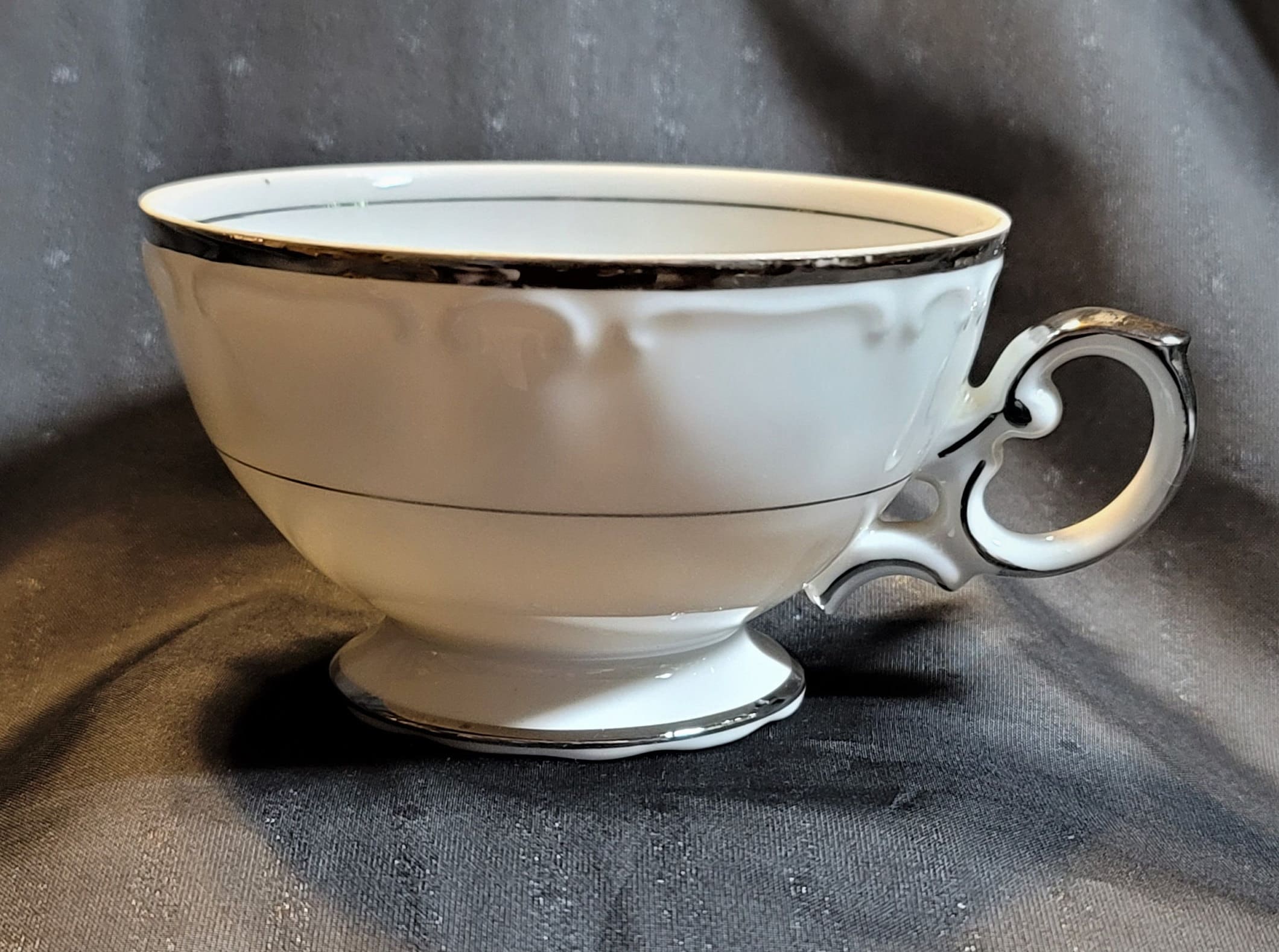 Footed Cup Harmony House Silver Sonata Fine China Made in Japan