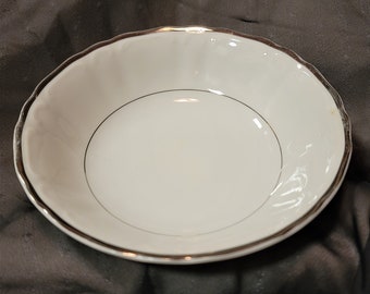 Vintage Harmony House Silver Sonata Berry Bowl - Platinum Trim