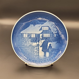 Christmas Plate Bing & Grondahl Country Christmas 9073 Made in Denmark 1973