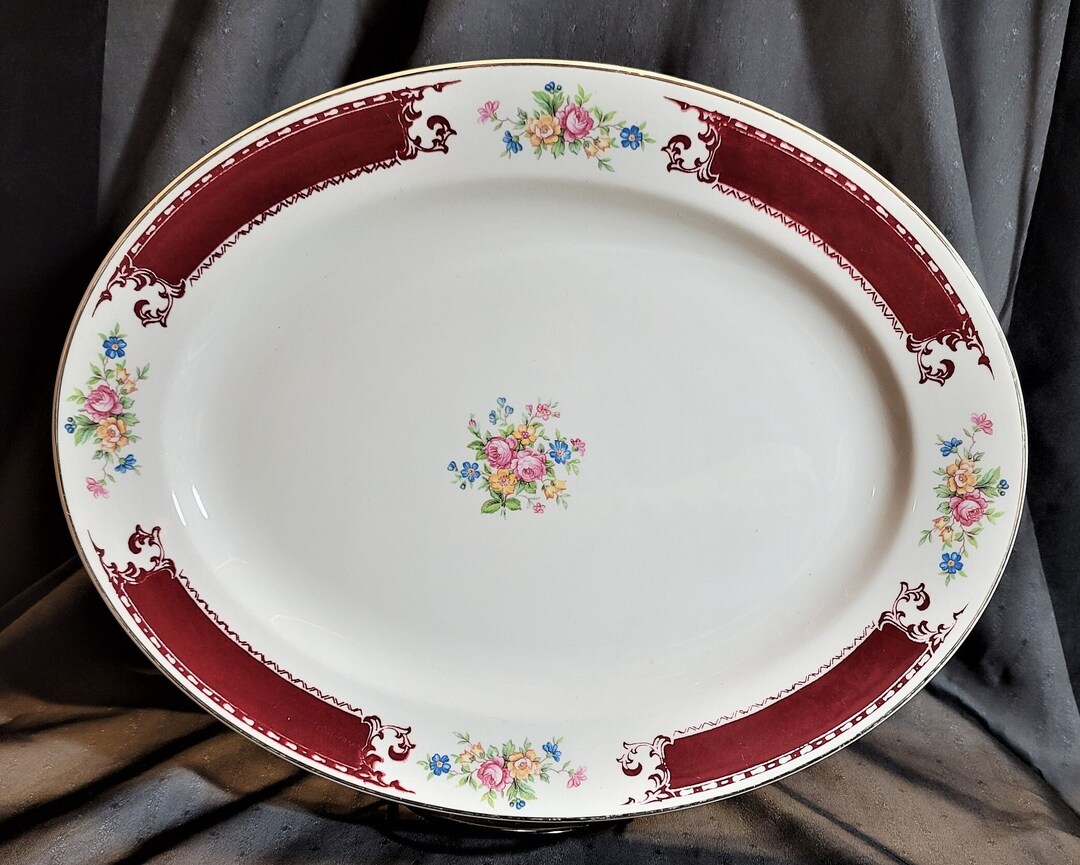 Vintage 11 Inch Serving Platter Homer Laughlin Majestic Made in