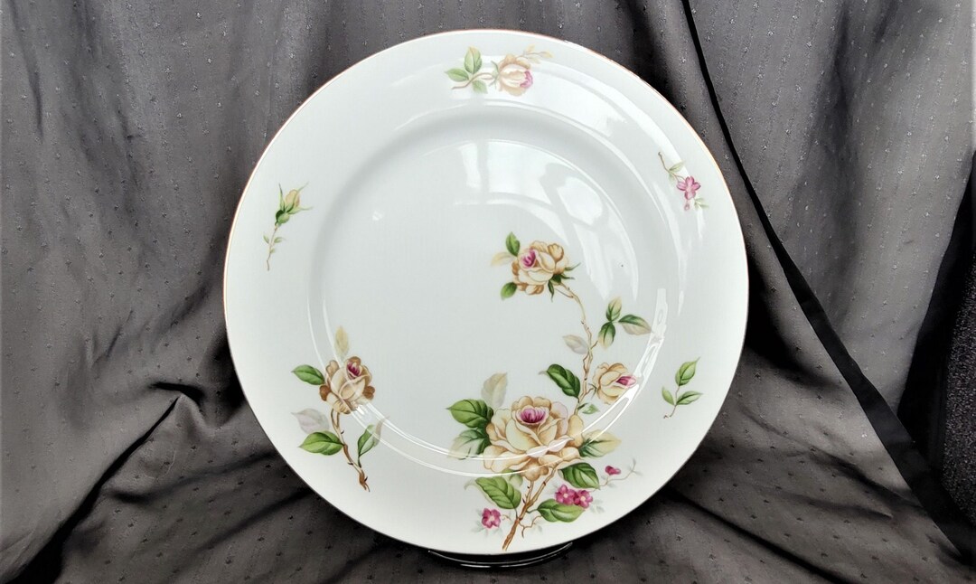 Dinner Plate Lynmore Fine China Golden Rose Made in Japan Etsy