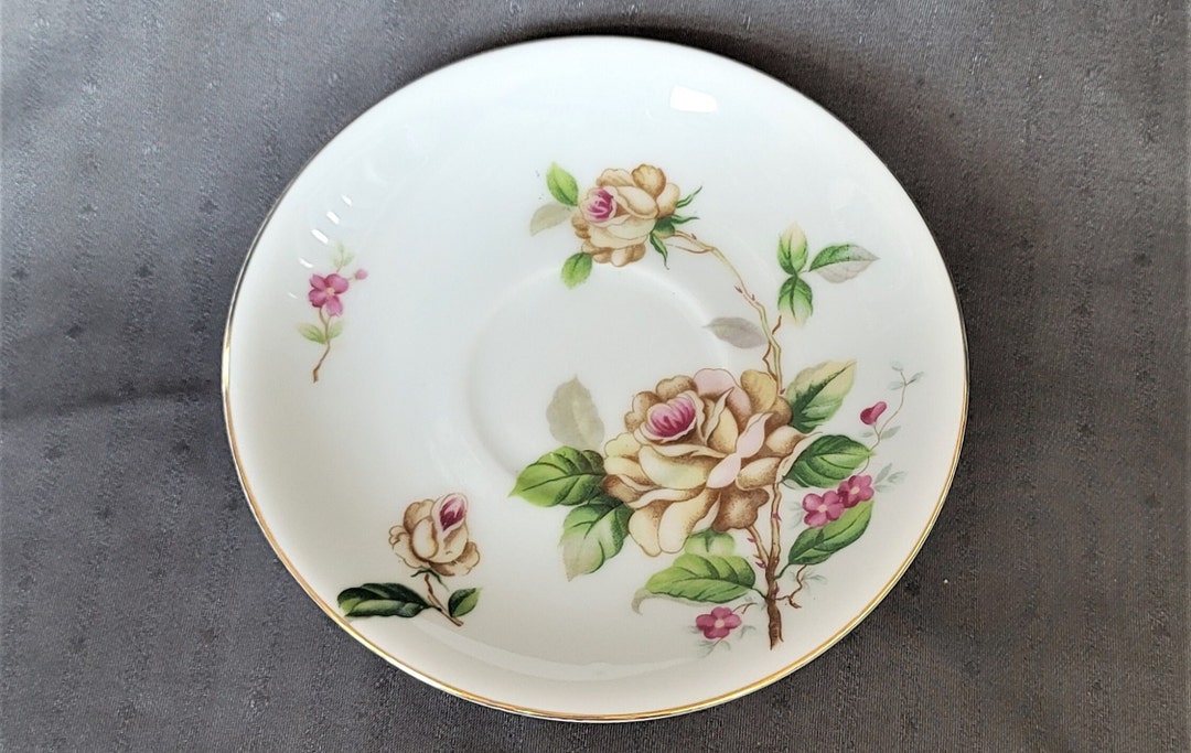 Saucer Lynmore Fine China Golden Rose Made in Japan 1950's Etsy