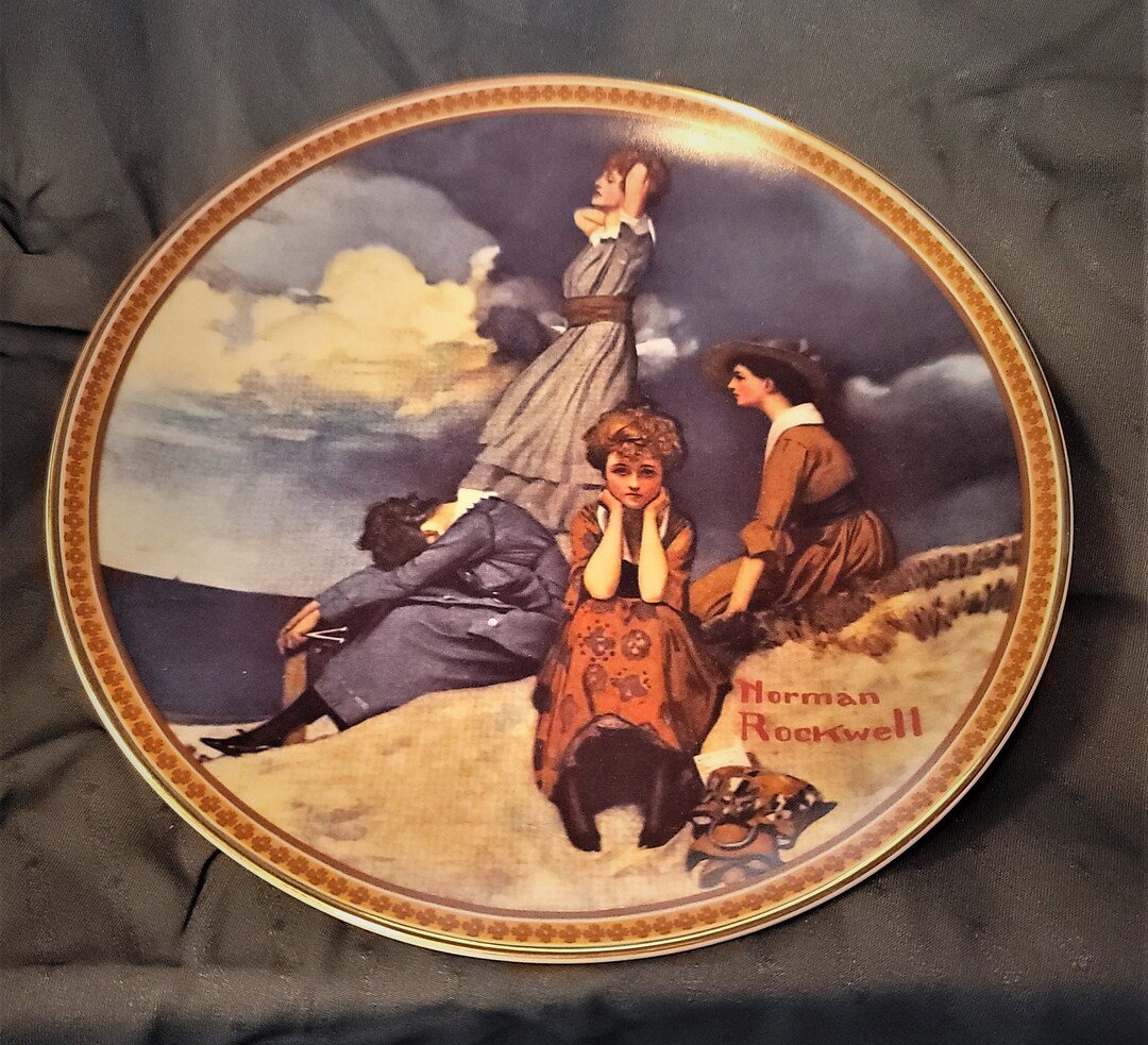 Edwin M Knowles Newell W Virginia Norman Rockwell Waiting on the Shore