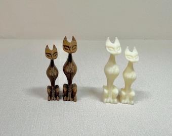 1/6 scale Mid Century Cat Statue set